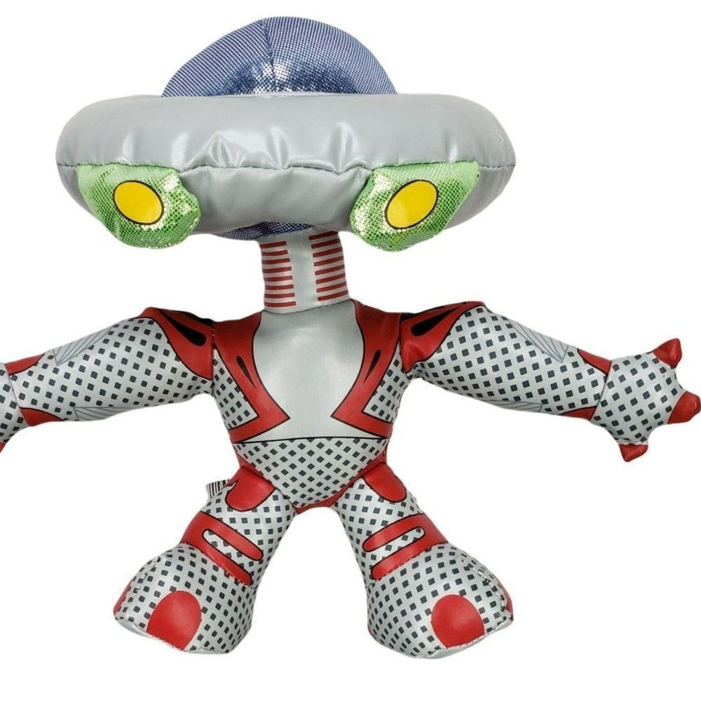 2016 Power Rangers ALPHA 5 Silver Robot Stuffed Plush Just Play 8"